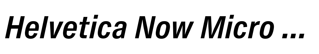 Helvetica Now Micro Condensed Bold Italic